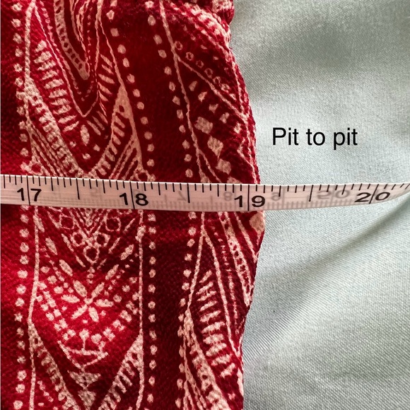 Cato Women’s Red & White Vertical Stripe Collared Tank Top - Picture 8 of 9